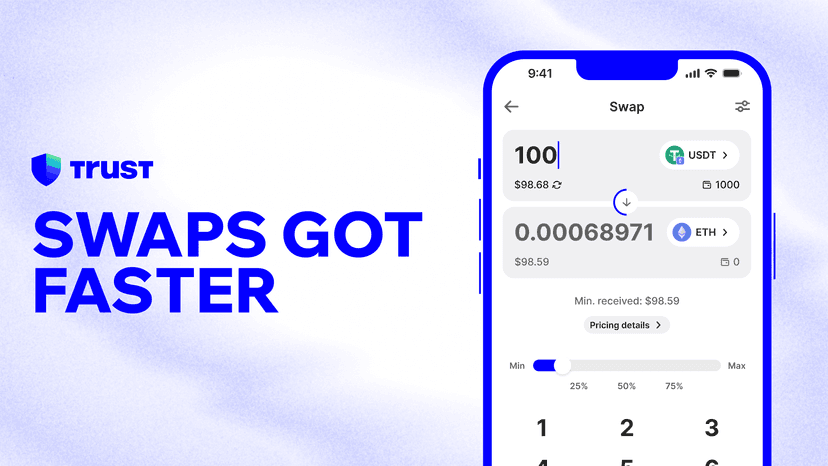 Swapping tokens in Trust Wallet got way faster