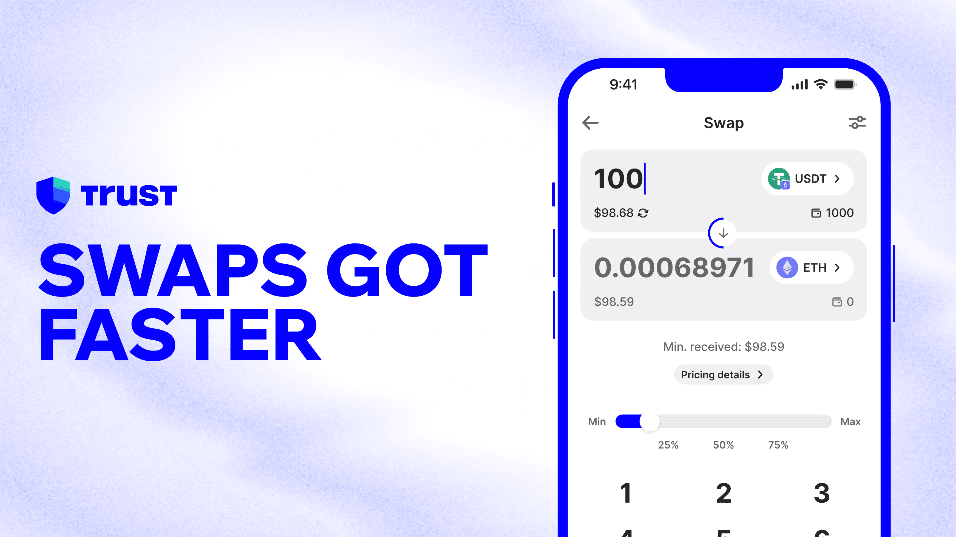 Swapping tokens in Trust Wallet got way faster